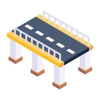 Highway in trendy isometric style icon, editable vector