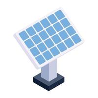 diseño de icono isométrico del panel solar
