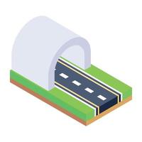 Road isometric unique icon vector