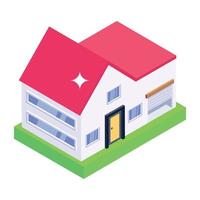 House in isometric editable icon vector