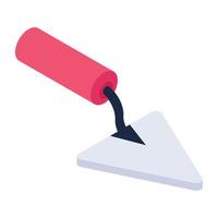 Trendy unique isometric style icon of trowel vector