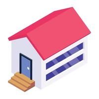 A cottage isometric icon design vector