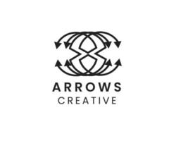 arrows logo design vector template