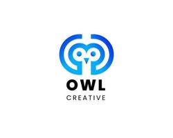 owl logo design vector template