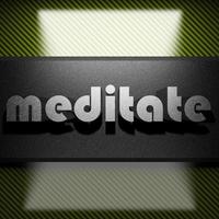 meditate word of iron on carbon photo