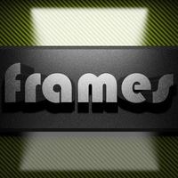 frames word of iron on carbon photo