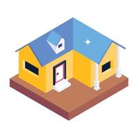 House in isometric editable icon vector