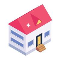 Home price in isometric trendy icon vector