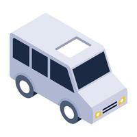 Lorry in isometric editable icon vector