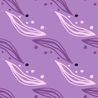 Abstract linear leaves tropical seamless pattern. Rainforest line background. vector