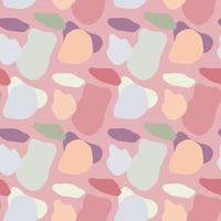 Doodle circle shape seamless pattern. Abstract camouflage background. vector