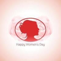 fondo de tarjeta de felicitación de celebración de feliz día de la mujer vector