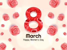 Elegant Happy Women's day celebration stylish background design vector