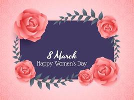8 March Happy Women's day celebration decorative background vector