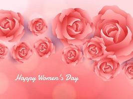 Elegant Happy Women's day celebration stylish background design vector