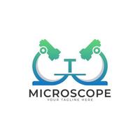Laboratory Logo. Initial Letter T Microscope Logo Design Template Element. vector