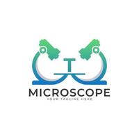 Laboratory Logo. Initial Letter T Microscope Logo Design Template Element. vector