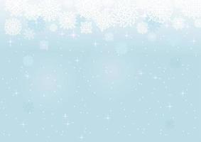 White snow on the blue mesh background, winter and Christmas theme. Abstract vector card with snowflakes.