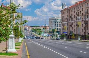 Minsk, Belarus, July 26, 2020 Independence Avenue in Minsk photo