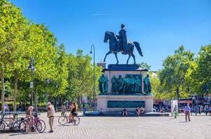 Cologne, Germany, August 23, 2019 Equestrian statue of Friedrich Wilhelm III monument on pedestal in Cologne photo