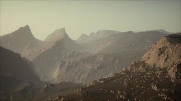 Rocks and mountains in deep fog video