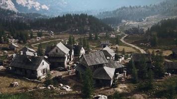 Old houses high in the mountains video