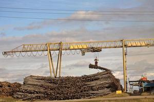 Meadow Lake pump and paper mill in scenic Saskatchewan photo