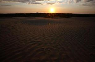 Sand dune at Great Sand Hills in scenic Saskatchewan