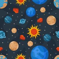 Seamless Pattern Celestial Bodies vector