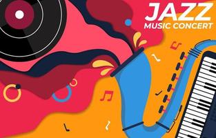 Jazz Music Background with Saxophone vector