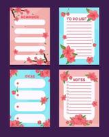 Spring Cherry Blossom Journal Template vector