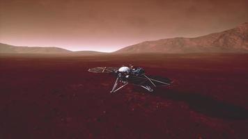 insight mars explorando a superfície do planeta vermelho. elementos fornecidos pela nasa.