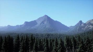 vue imprenable sur les montagnes du nord du canada en été video