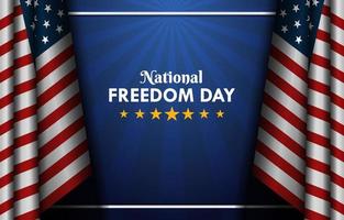 National Freedom Day Background with Flag vector