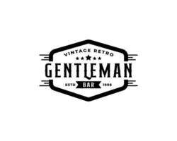 Creative Classic Vintage Retro Label Badge for Gentleman Cloth Apparel Logo Design Inspiration vector