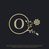 Circular Letter O Monogram Luxury Logo Template Flourishes. Suitable for Natural, Eco, Jewelry, Fashion, Personal or Corporate Branding. vector