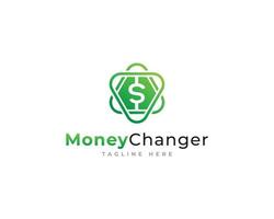 Money Changer with Dollar Icon Logo Design Template Element vector