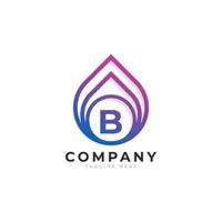 Initial Letter B with Oil and Gas Logo Design Inspiration vector