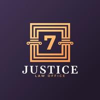 Law Firm Number 7 Logo Design Template Element vector