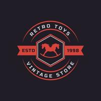 Vintage Retro Badge for Toys and Souvenir Logo Design Template Element vector