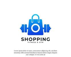 Fitness Sale Icon, Gym Shop Logo Design Vector Template Element