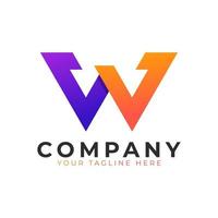 W letter business corporate logo Royalty Free Vector Image