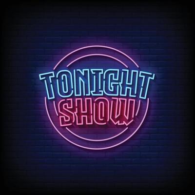 Tonight Show Neon Signs Style Text Vector