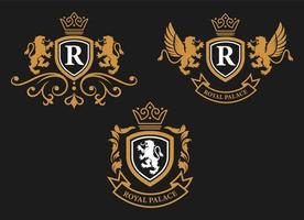 Luxury royal palace logo vector