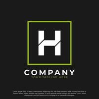 Simple Letter H Inside Square Modern Logo. Usable for Business and Branding Logos. vector