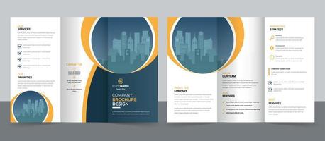 plantilla de diseño de folleto tríptico para su empresa, empresa, negocios, publicidad, marketing, agencia y negocios en Internet. vector