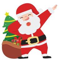 Santa Claus with tree christmas vector