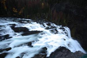 Top View of Kinuseo Falls in Alberta photo
