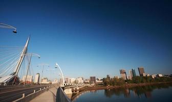 Reflections of Winnipeg from the Red River photo