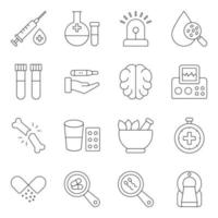 Pack of Medical And Healthcare Icons vector